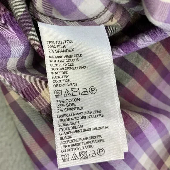 Tommy Bahama Shirt Mens Large Lavender Stripes Dress Long Sleeve‎ Stretch - Picture 7 of 14